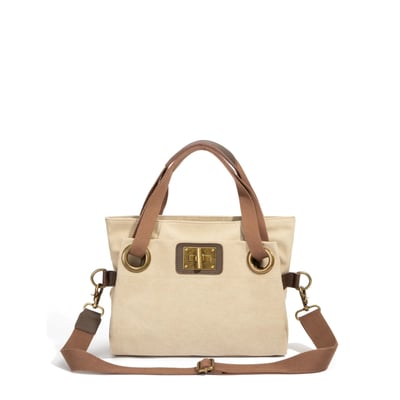 Sac porté épaule en cuir et toile TOBAGO MINI OH MY BAG