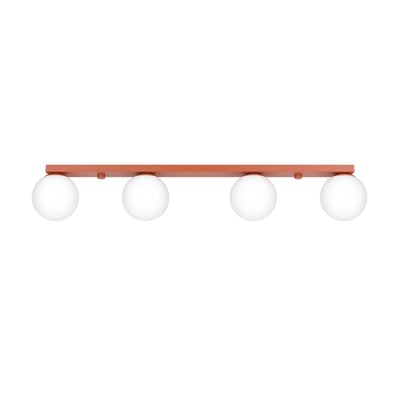 Plafonnier Acier Ocre Rouge G9 4 Yoli EDEN