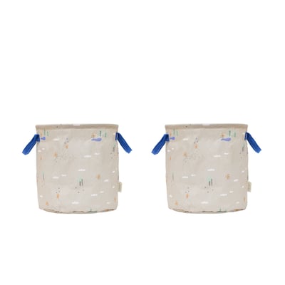 Ensemble de 2 paniers de rangement moyens MINI OYOY LIVING DESIGN