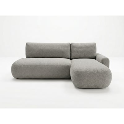Canapé d'angle convertible 3 places en tissu bouclette, TANGO BOBOCHIC