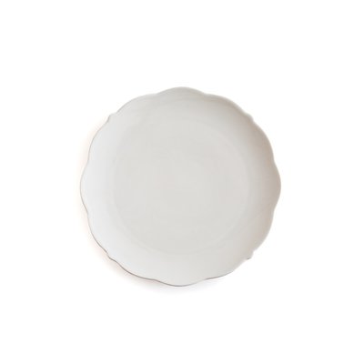 Lot 4 assiettes plates en porcelaine, Hirène LA REDOUTE INTERIEURS
