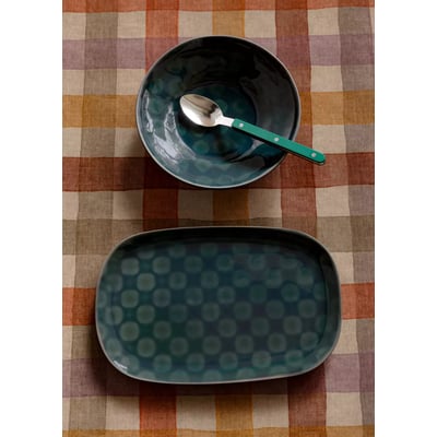 Plat en grès imprimé MANGO HOME