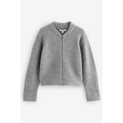 Cardigan aviateur côtelé contenant NEXT
