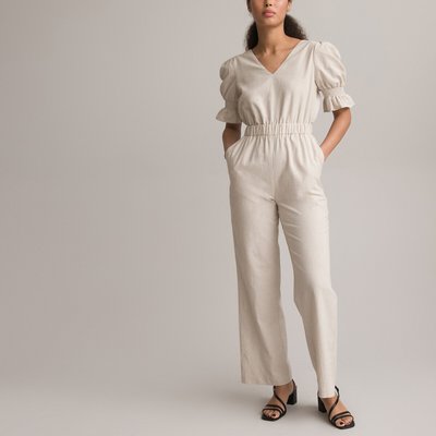 Combinaison-pantalon, en lin et coton LA REDOUTE COLLECTIONS