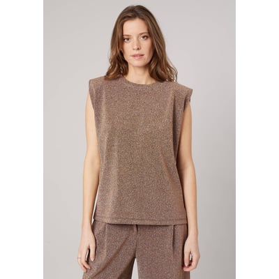 Top femme sans manches maille brillante SAYA DEELUXE