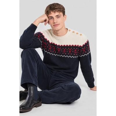 Pull marin de Noël - laine ARMOR-LUX