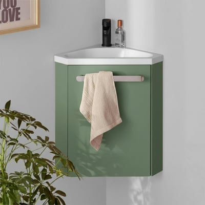 Meuble lave-mains d'angle suspendu SKINO MOB IN