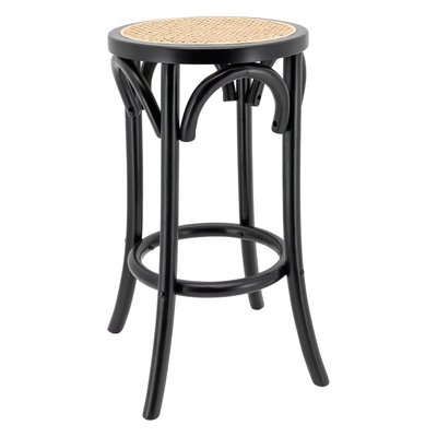 Tabouret en bouleau et cannage rotin AUBRY GASPARD