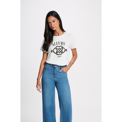 T-shirt imprimé col rond MORGAN