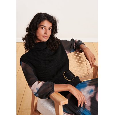 Pull sans manches col roulé LA FEE MARABOUTEE