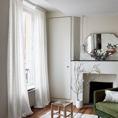 Rideau Bellavista Tamisant en Effet naturel flammé Blanc 145x280 cm MADURA