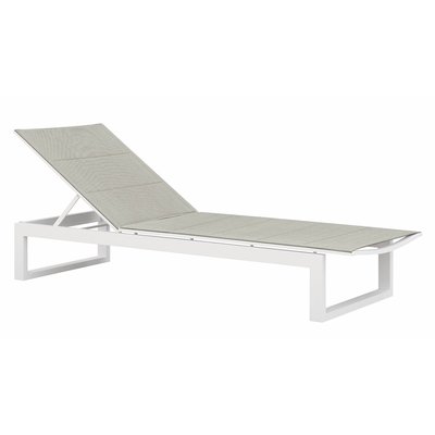 Duo bain de soleil en aliminium et textilene, COMO AU JARDIN DE CHLOÉ