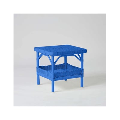 Table basse carrée en rotin PRIMAVERA laqué vert gazon KOK