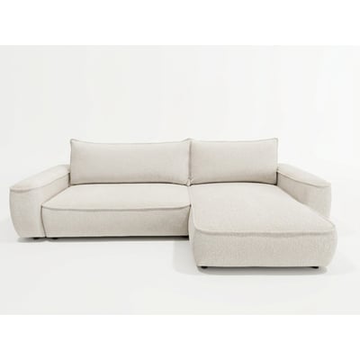 Canapé d'angle convertible 3 places en tissu chenille, HONORE BOBOCHIC