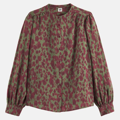 Chemise col mao manches longues imprimé tie and dye LA REDOUTE COLLECTIONS