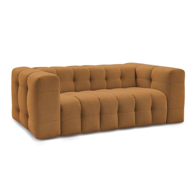 Canapé droit convertible 3 places en tissu lisse, CLOUD BOBOCHIC