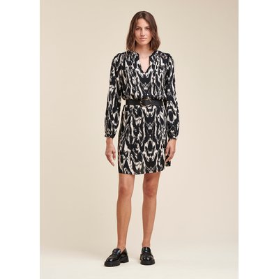 Robe courte à imprimé tachiste en viscose Ecovero LA FEE MARABOUTEE