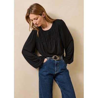 T-shirt fluide en modal manches longues LA FEE MARABOUTEE