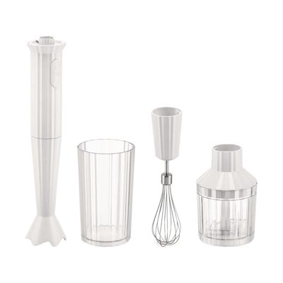 Set 4 Pièces - Mixeur - Plissé - Blanc ALESSI