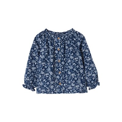 Blouse à fleurs en gaze de coton  DENIM FABRIC VERTBAUDET