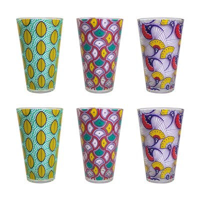 Lot de 6 verres, NYANZA ARTIME