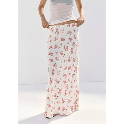 Jupe à imprimé floral maxi MANGO
