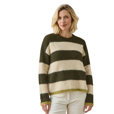 Pull court rayé col rond DAXON