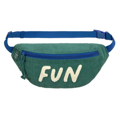 Mini sac banane Little Gang velours vert océan LASSIG