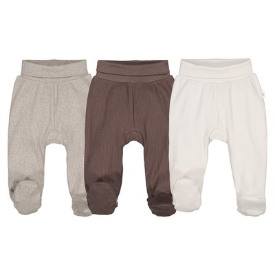 Pack of 3 Leggings with Feet in Ribbed Fabric LA REDOUTE COLLECTIONS