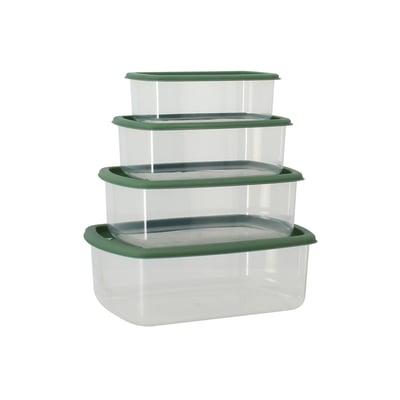 Set de 4 boites de conservation rectangulaire avec couvercle MENASTYL