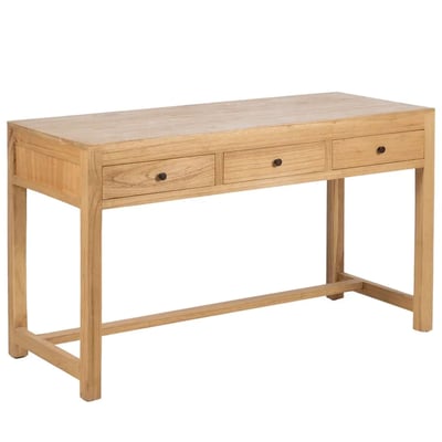 Bureau en bois massif de mindi 3 tiroirs 130x55x77cm WADIGA