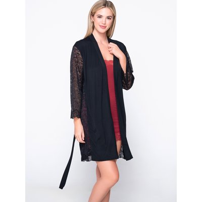 Kimono dentelle manches longues MICRO TOUCH LACE LUNA SPLENDIDA