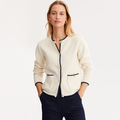 Cardigan col rond en grosse maille, boutonné ANNE WEYBURN