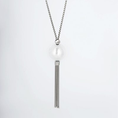 Halskette Liliflo in Silberfarbe und Murano Cristal LILIFLO