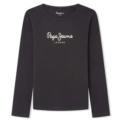 T-Shirt À Manches Longues Avec Logo En Paillettes PEPE JEANS