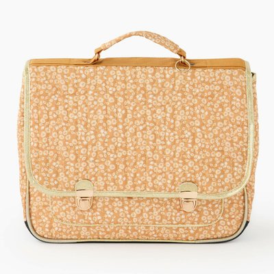 Cartable matelassé fleurs, 38cm MONOPRIX