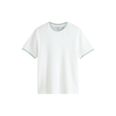 T-shirt écru texturé à liserés NEXT