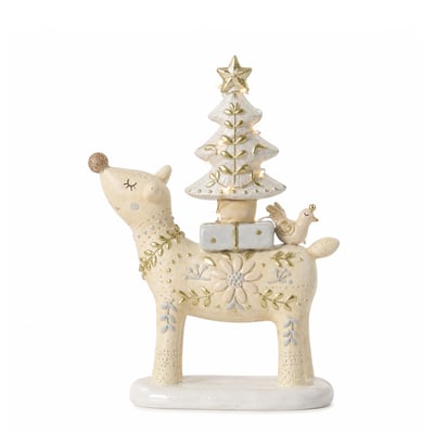 Figurine renne de noël à led décorative artificielle H24 ELFIE SIA