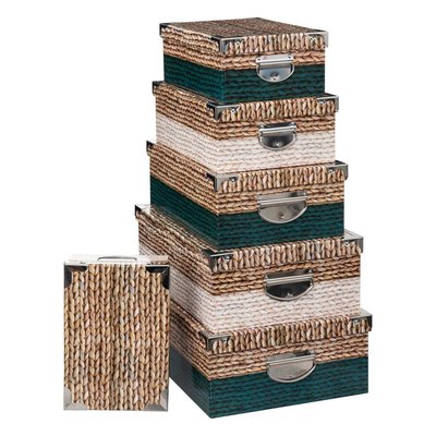6 boîtes coin effet tricot 5FIVE SIMPLY SMART