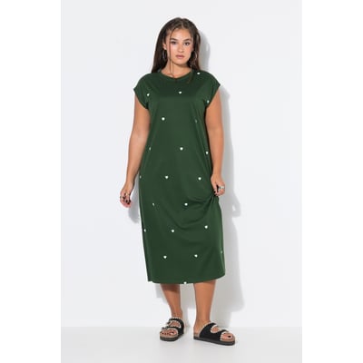 Robe midi oversize jersey, cœurs floqués STUDIO UNTOLD