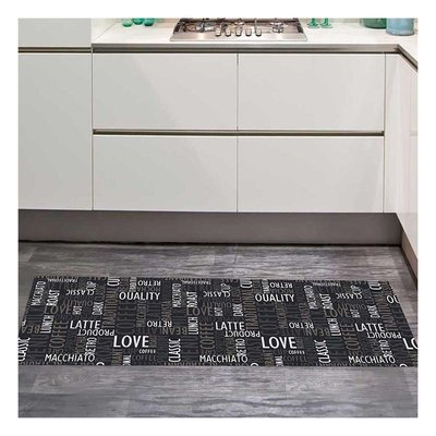 Tapis de cuisine motif texte CAFE LOVE UN AMOUR DE TAPIS