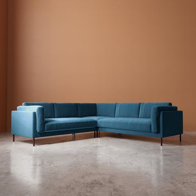 Munich Easy Velvet Corner Sofa SWOON