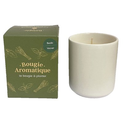 Bougie blanche Bois d'olivier - graines Thym 40h DRAKE