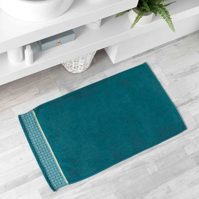 Tapis rectangle Belin blanc 50 x 85 cm EDEN