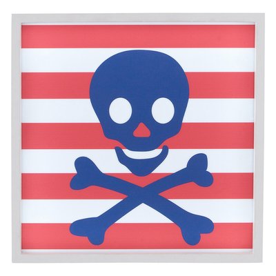 Pirate Skull on Stripe Background LED Light Box SO'HOME