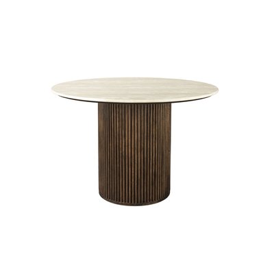 Table ronde Arda   - bois et pierre naturelle DUTCHBONE