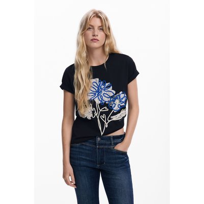 T-shirt à fleurs avec cordon DESIGUAL