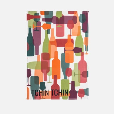 Torchon imprimé en coton TCHIN TCHIN COUCKE