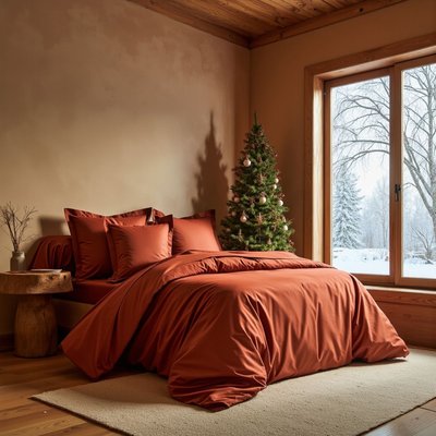 Drap housse double sommier articulé - UNI PERCALE DE COTON TRADITION DES VOSGES