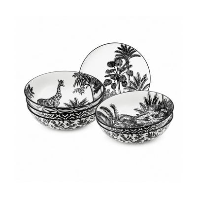 Lot de 6 assiettes creuses, SAVANA ARTIME